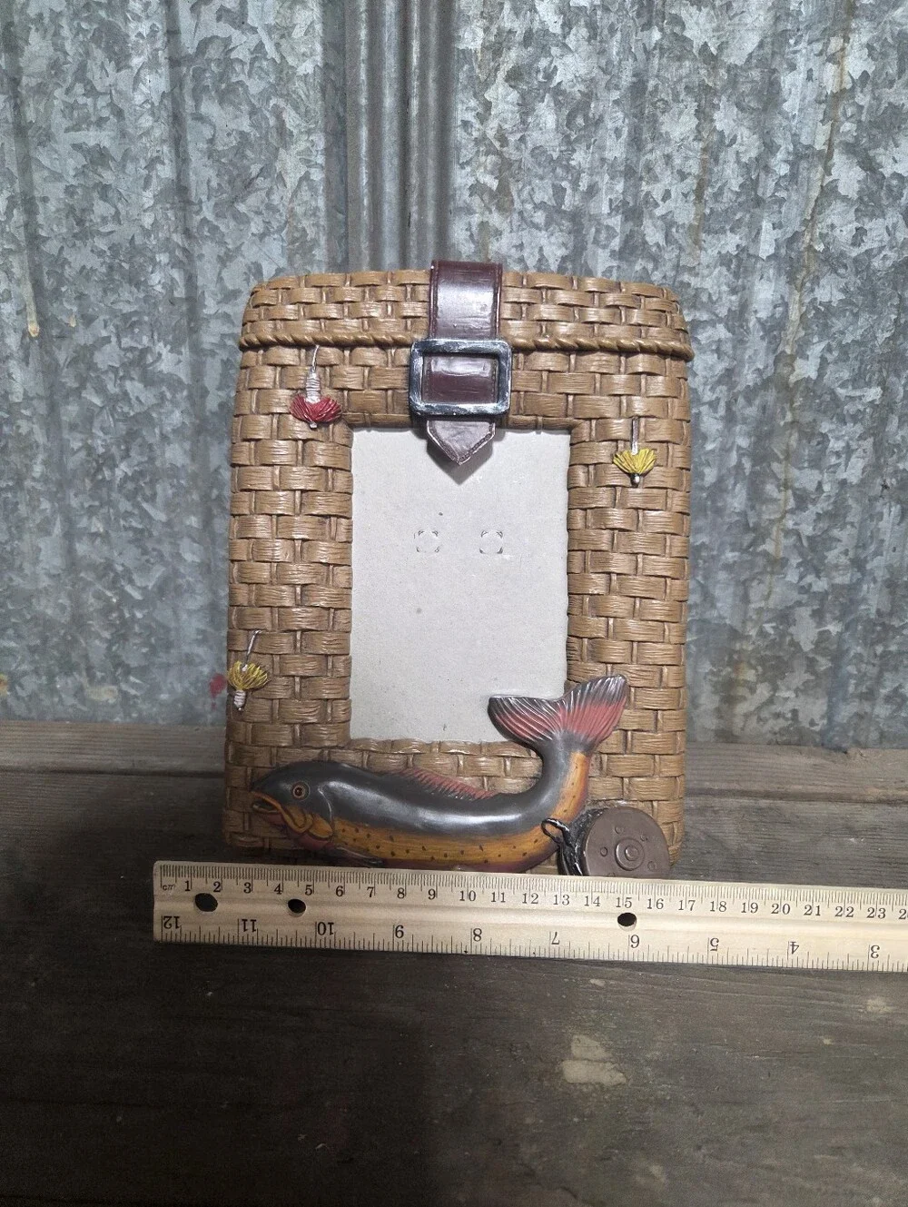 3D Resin Trout Fishing Photo Frame Cabin Lodge Decor